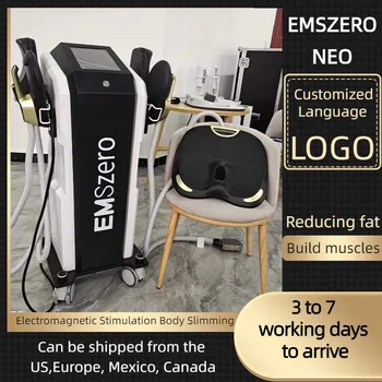 EMSzero Muscle EMS Carving Shaping 6500 W Hi-EMT симулатор за отслабване с 4 дръжки Обзавеждане за стимулация на мускулите на таза