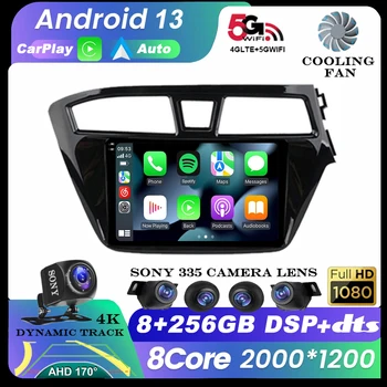 Android 13 Auto Carplay Автомагнитола За Hyundai I20 2014-2018 RHD Мултимедиен Плейър GPS Авторадио Стерео WIFI + 4G QLED Екран