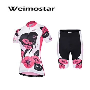 Велосипедна майк Weimostar Дамски велосипедна облекло за колоездене, спортен костюм за спорт на открито, ризи с къс ръкав