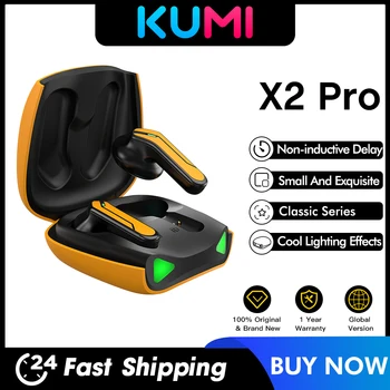 Слот за слушалки KUMI X2 Pro TWS Bluetooth 5.1 IPX5 Водоустойчив безжични слушалки Слушалки с докосване с калъф за безжично зареждане