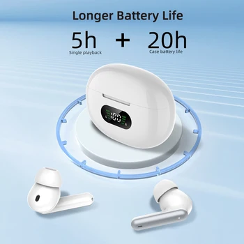 Безжични Слушалки С Led Дисплей Батерия Bluetooth 5.3 ANC + 4 Микрофона ENC ушите С Докосване ушите