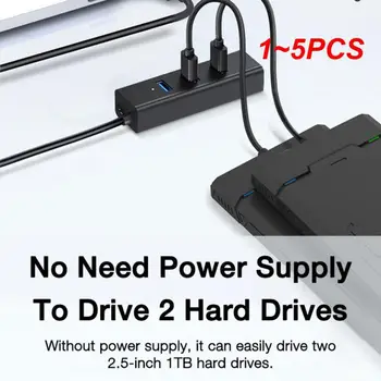 1-5 Бр. RYRA Small Power Board USB Hub, Изход за телефон, Мини-Малко 4 port USB2.0 Конвертор, удължителен кабел, Комплект За Навиване на кабела За PC