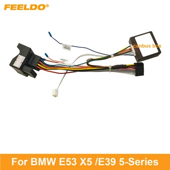 FEELDO Car Audio 16-пинов Теглене на Кабели С Canbus За BMW E53 X5/BMW E39 5-Series Стерео Монтаж Кабелен Адаптер