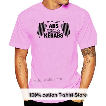 2019 Новата Модерна тениска Abs Kebabs, Мъжки t-shirt, Забавна Храна За вкъщи, Шега За спортни зали, Подарък на Баща ми, чичо, Дядо, Лятна тениска