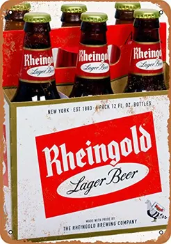 Метална табела - бира Rheingold - Ретро вид
