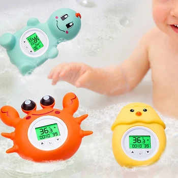 Термометър за детска баня, сладък термометър за баня, плаващ играчка Термометър за вода със стаен термометър