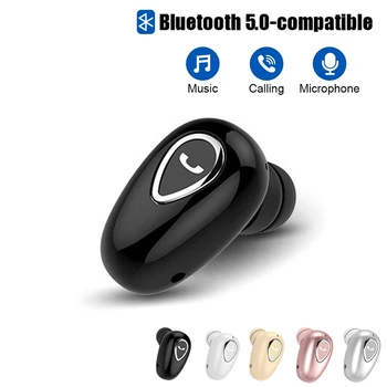 Мини Bluetooth Слушалки 5.0 HiFi Безжични Слушалки С Микрофон-Вложка Спортни Слушалки Хендсфри Стереозвук Слушалки За всички телефони