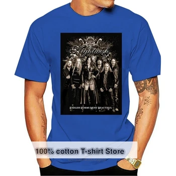 Мъжка тениска на Nightwish, Готически Рок-Метална Риза, с Нови Модни Удобна Тениска За Фитнес Свободно, намаляване, Черни Върхове S-4Xl, Женски