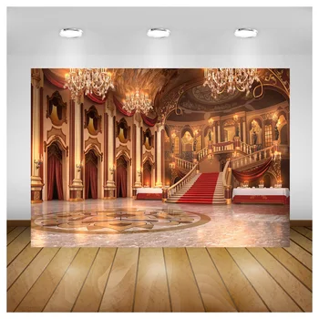 Фотореалистичный текстилен фон за снимки в замъка-дворец, фон за снимки на новородени деца на рожден ден, подпори за фото студио 20001
