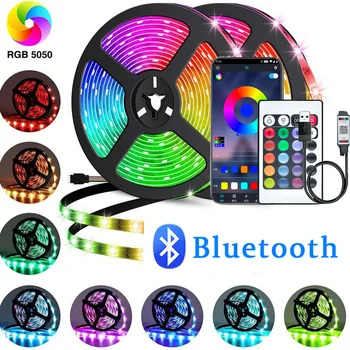 Led Лента 5050 Usb Rgb Лента 5 Bluetooth Приложението Цветни Детски Игри, Всекидневна 15 М 20 М Led Стена За Украса На Стаята