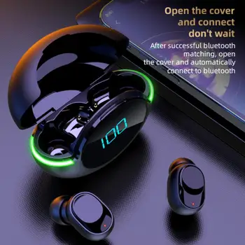 TWS Безжични Слушалки Hifi Слушалки Mini Headphone V5.3 Стерео Led Слушалки Smart Микрофон PK E7S F9-5C M100