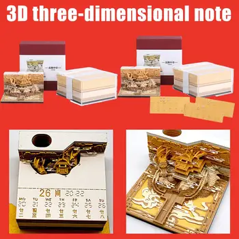3D триизмерна бележник за водене на записки, аксесоари Kawaii, Книга за бележки за рожден ден, подарък Настолен, Сладък A6P5