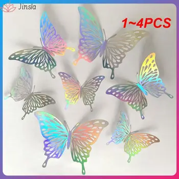 1-4шт 10 модела Градиентных етикети с ясна триизмерна картина, широко използваните домакински стикери-пеперуди