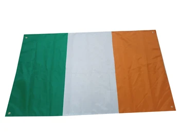 Бърза доставка Ситопечат непромокаеми знамена Ирландия от 100% полиестер с четири втулками