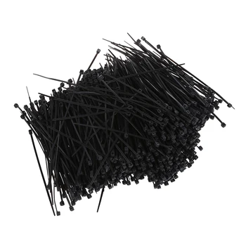 1000 бр черно нейлонового кабел с цип 95 mm x 2 mm