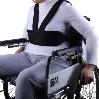 Колан за инвалидни колички Дишащ Еластичен колан за инвалидни колички Защита от преобръщане Плечевая скоба за закрепване на задната седалка, Колан за потребителите на инвалидни колички
