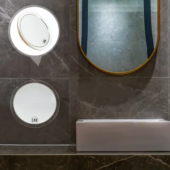 Огледало за гримиране в банята, огледала с едностранно увеличительной вендузата, лупа за пътуване