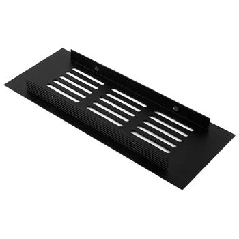 1БР 60 мм Черна вентилационна решетка От алуминиева сплав Правоъгълен шкаф за дрехи Вентилационна решетка за кабинет Аксесоари за вентилационния капак