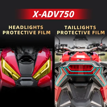 Използва се за HONDA XADV750 2021 година Аксесоари за мотоциклети Етикети, които предпазват от драскотини, комплект прозрачни протектори за фаровете и задните светлини