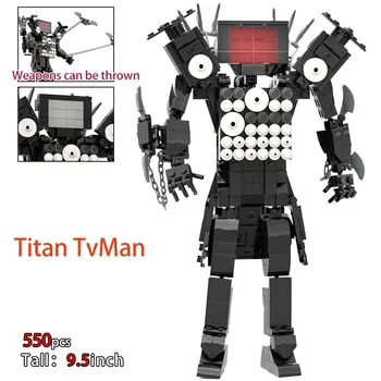 MOC 415ШТ Skibidi Тоалетна тухла Super Титан Sound Man Фигурка на героя Градивен елемент Играчка За деца Творчески Подаръци