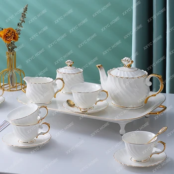Набор от съдове за следобеден чай в британския стил, Европейски керамични кафе, комплект, отличен подарък кутия