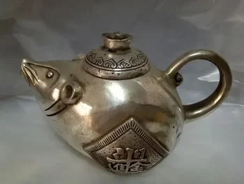 Сребро-меден чайник за варене на чай декоративни подарък колекция лъки pot
