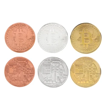 1 брой Антични монети Биткоин с имитация на злато, Колекционерско изкуство, възпоменателни монети от физическо злато