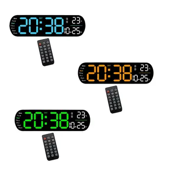 Дигитален часовник 10-Степенна Регулируема яркост Настолни часовници ° F / ° C, С възможност за Превключване за прикроватной нощни шкафчета Хол Класната Стая, Офис Рафтове
