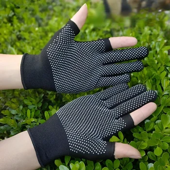 Водоустойчив мини ръкавици за риболов, зимни велосипедни ръкавици с два пръста, спортни ръкавици за сензорен екран за половин пръст