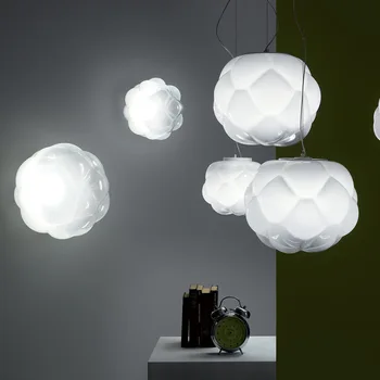 Лампа за ресторант Cloud Нощна стъклена подвесная лампа Art Design Sense с настолна лампа Nordic Bar осветителни тела