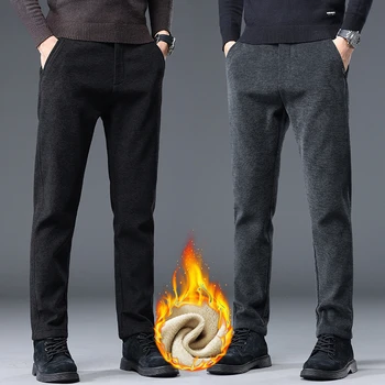 2023 Мъжки зимни дрехи Нови Изолирана Топли Мъжки панталони Зимни Мъжки панталони Бизнес Директни Широки панталони Корейски дрехи с волани