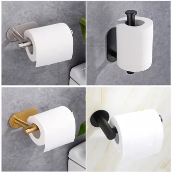 Държач за тоалетна хартия от неръждаема стомана, закачалка за хавлии, без перфорация, Монтиране на стена за ролка тоалетна хартия, Държач за тоалетна хартия, Инструменти за салфетки
