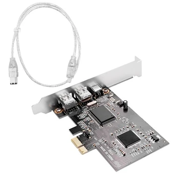 PCI Express X1, PCI-E Firewire 1394A IEEE1394 Такса контролер за PC + метал за работния плот
