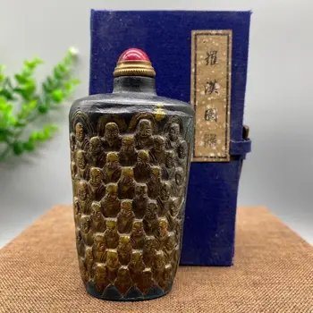Са подбрани бутилка за емфие ръчно изработени от благородна порцелан с дърворезба arhat Трейс gold
