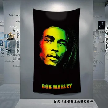 Ретро Рок Музика Плат Изкуство Флаг Банер Bob Marley В Ямайски Реге Плакат Гоблен Виси Картина На Фона На Декор