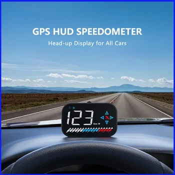WYING Автомобилен GPS за измерване на Скоростта на HUD Централен Дисплей Проектор Аларма за Превишаване на Скоростта Цифров часовник Plug-in и Възпроизводими Интелигентна Система за всички автомобили