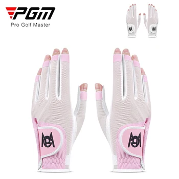 PGM 1 Чифт женски ръкавици за голф с дишаща мрежа, женски мини спортни ръкавици без пръсти, еластични ръкавици за голф, за лява и дясна ръка