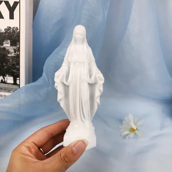 Свещ Ангел на Дева Мария, Силиконова форма за празнични и романтични декорации, Гипсова форма За направата на подаръци ръчна изработка, Кухня