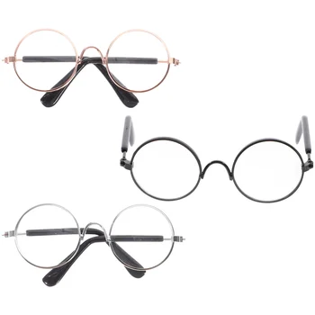 Пластмасови мини-очила 3шт, имитация на рамки за очила, Компактни малки очила