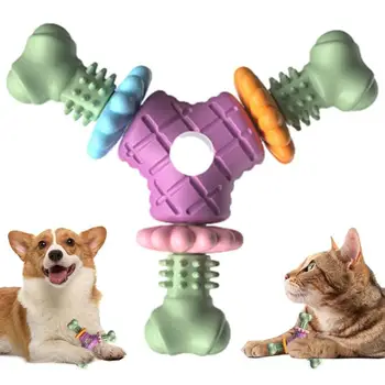 Дъвченето играчка за кучета, костите за почистване на зъбите, Гумена играчка за дъвчене на костите, най-силна натурална куче TRP, интерактивни играчки за кучета, дъвка за миене на зъбите за по-големи