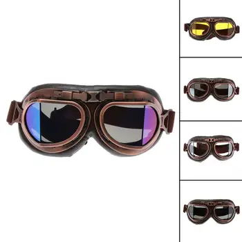 Мотоциклетни очила Очила за винтажного мотокрос в ретро стил Авиаторски Пилот Крайцер четириядрен под наем Очила с защита от uv