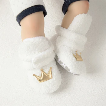 Обувки за новородени, зимни обувки за момичета, обикновена ботильоны, топло детски обувки за ходене за деца