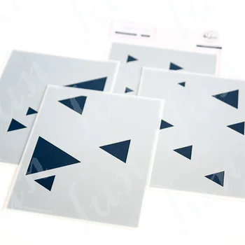 Накладывающиеся триъгълници, наслаивающиеся шаблони за рисуване за scrapbooking, форми за релеф, шаблони шаблон за хартиени картички, албуми със собствените си ръце