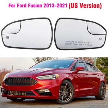 1 чифт автомобилни Огледала за обратно виждане С подгряване, Стъкло и Огледални Лещи, Стъкло за Ford Fusion 2013 2014 2015 2016 2017 2018 2019 2020 Г. (Версия за САЩ)