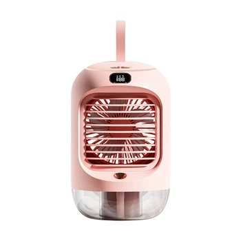 Електрически Вентилатор Акумулаторна батерия за Преносим Настолен Безшумен USB Охлаждащ Мини Преносим Вентилатор Климатици Домашен Овлажнител на Въздуха