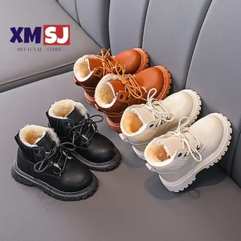 2023 Детски Зимни Обувки с Уютна една плюшена Подплата, устойчива на плъзгане Мека Подметка от Цепкого Материал, Зимни Обувки за Малките Момчета и Момичета