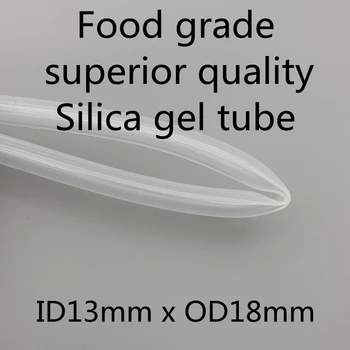 1-Метрова Силиконова Тръба ID 13 mm OD x 18 мм Храни Гъвкава Тръба За Приготвяне на Напитки температурна устойчивост Нетоксичная Прозрачна Тръба