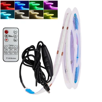 Led лента КОЧАН с захранван от USB 5, С димер, с регулируема яркост RA 90, Топло бял, червен, син, зелен, 1 m, 2 m, 5 m Гъвкава светодиодна лента, светлинен панел за телевизор