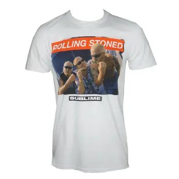 Неподправена бяла тениска с логото на ВИСОКАТА Rolling Stoned Photo, размер S XXL, НОВА