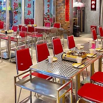Промишлен вятърна ресторант-барбекю в гонконгском стил, квадратна маса, корейски, японски закуски, чай ресторант, бюро и стол